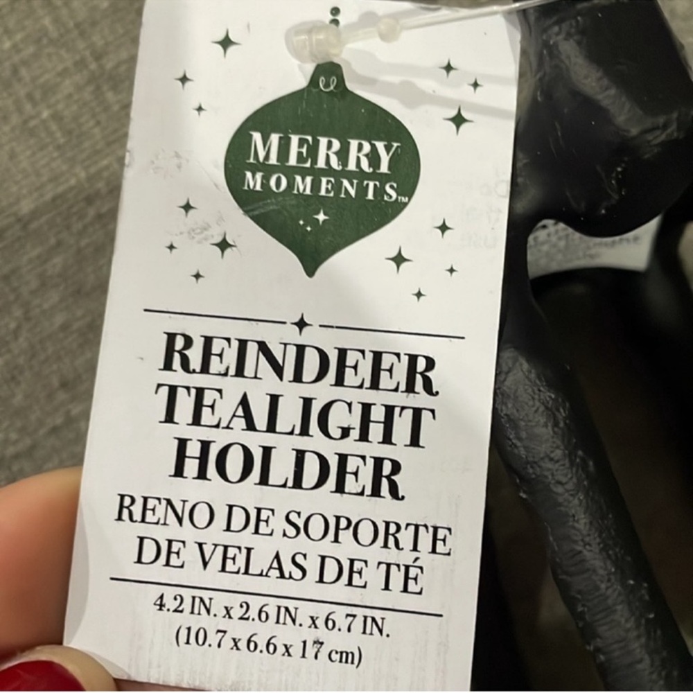 NWT Merry Moments Aldi Reindeer Tealight Holders, viral set of 2 gold metal - Picture 3 of 5